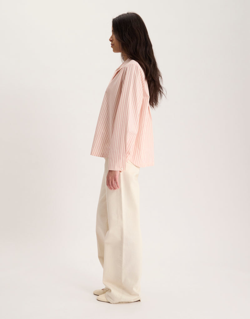 IDLF Noa Shirt in Pink Stripe