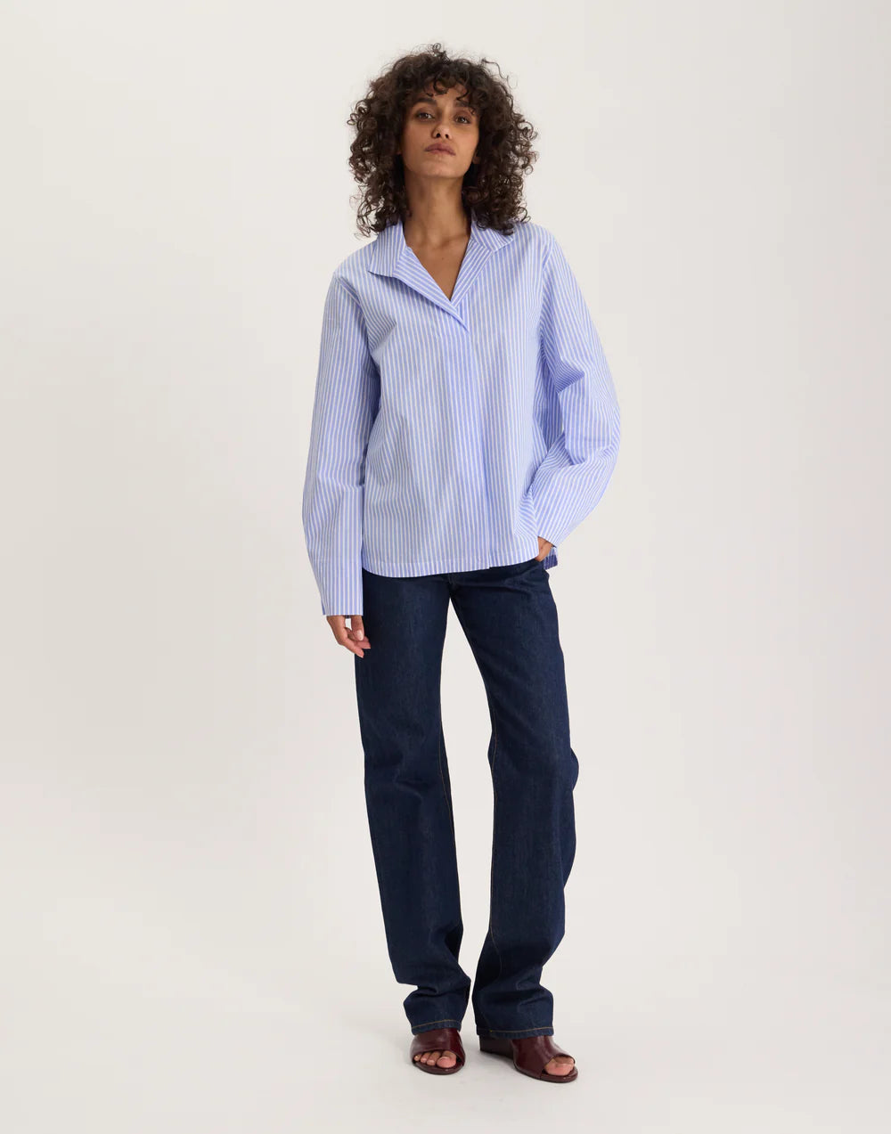 IDLF Noa Shirt in Blue Stripe