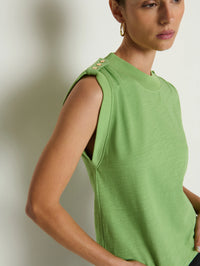 NATION Mikka Buttoned Tank- Cactus