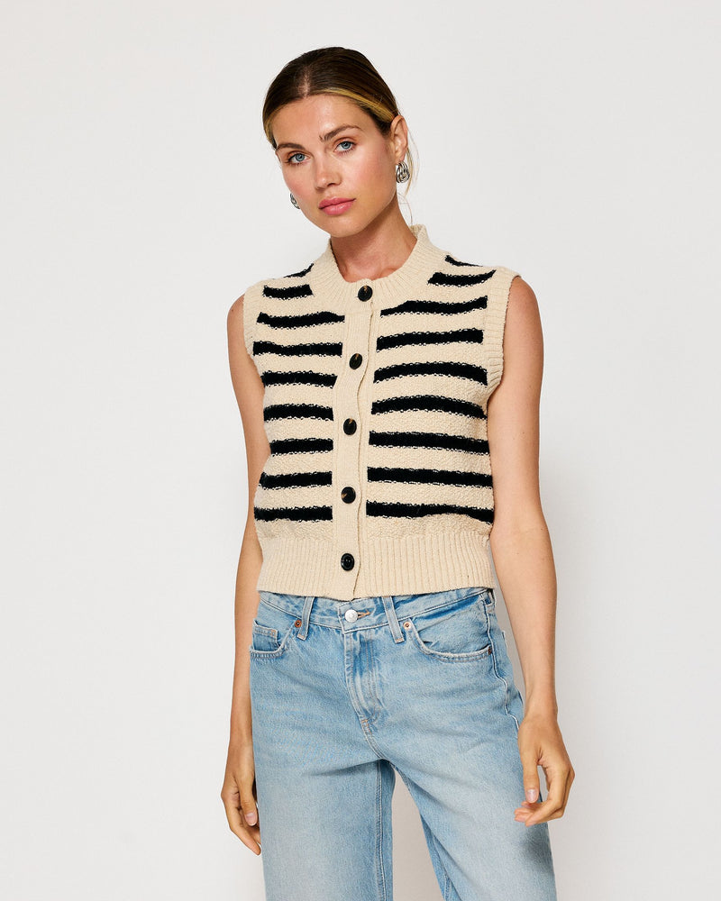 L&D Striped Sweater Vest Line & Dot