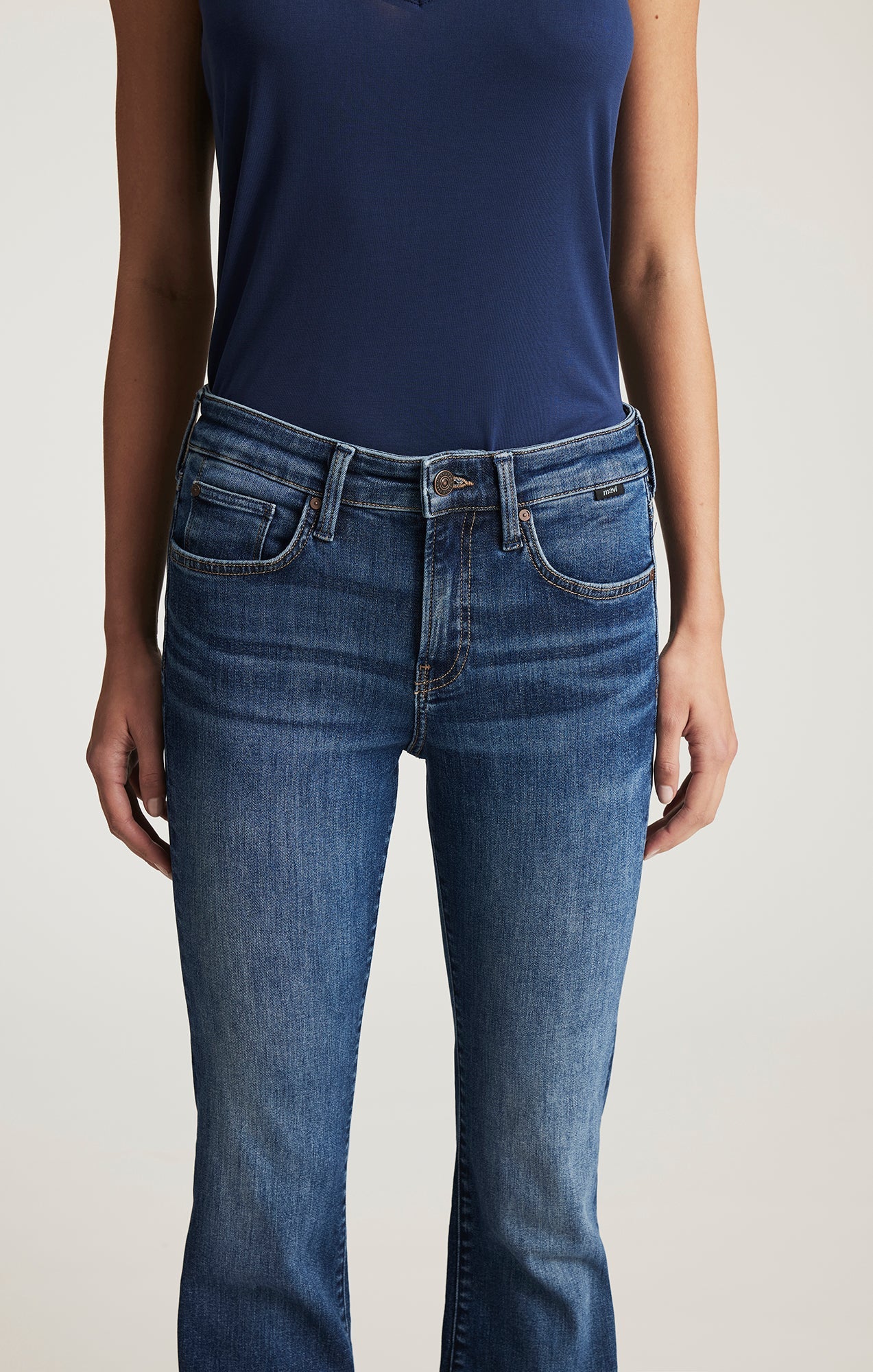 MAVI Vicky Bootcut Jeans in Dark Brushed Flex