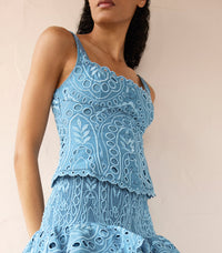 CHARO Nereus Top in Blue Sealace