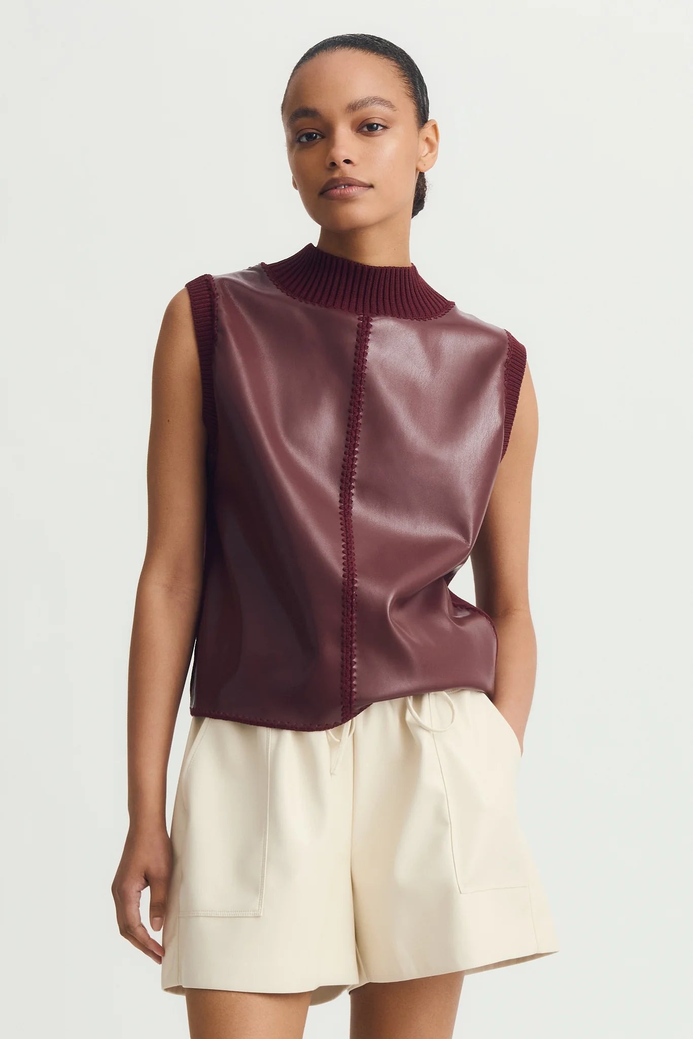 Melissa Nepton Nico Top in Burgundy