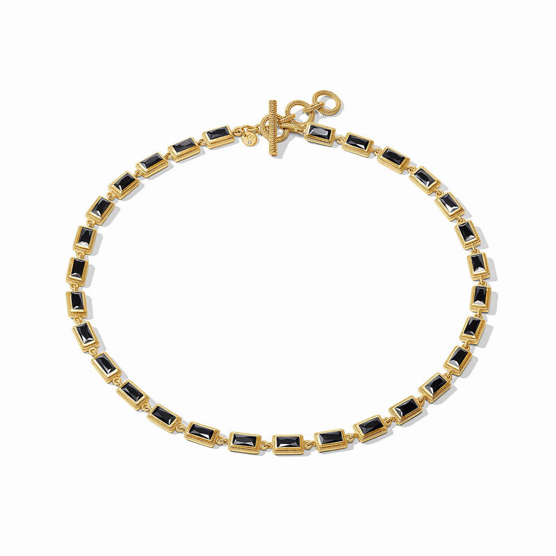 Julie Vos Baguette Necklace in Obsidian Julie Vos