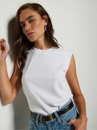 NATION Patti Muscle Tank in White