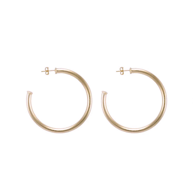 SF Petite Favorite Hoops in Champagne