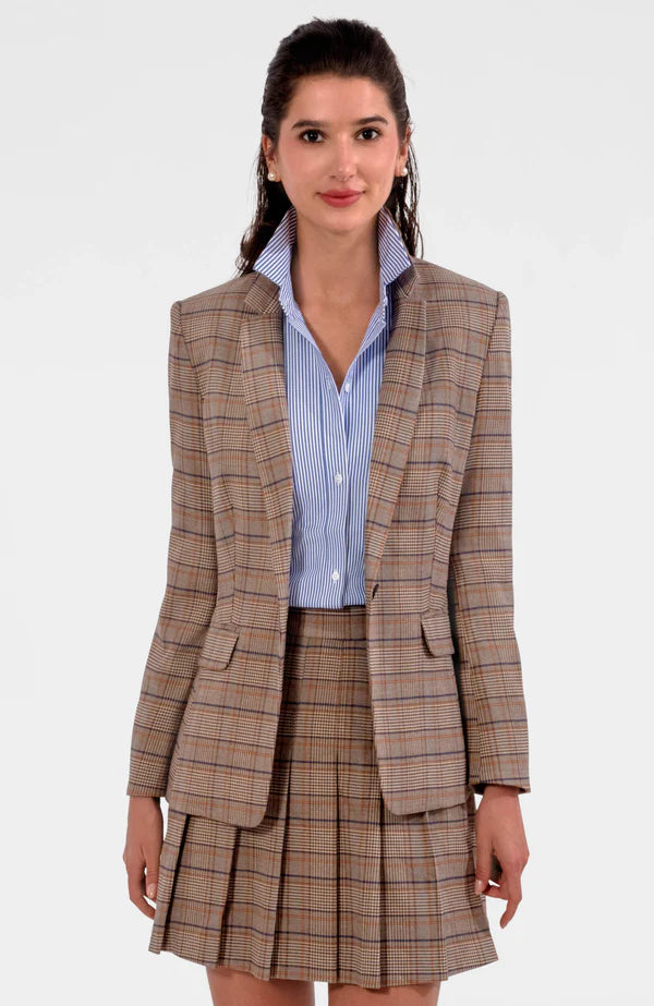 Gretchen Scott Preppy Plaid Blazer