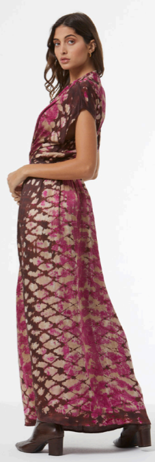 Hellen Dress in Wild Orchid Boa Wash