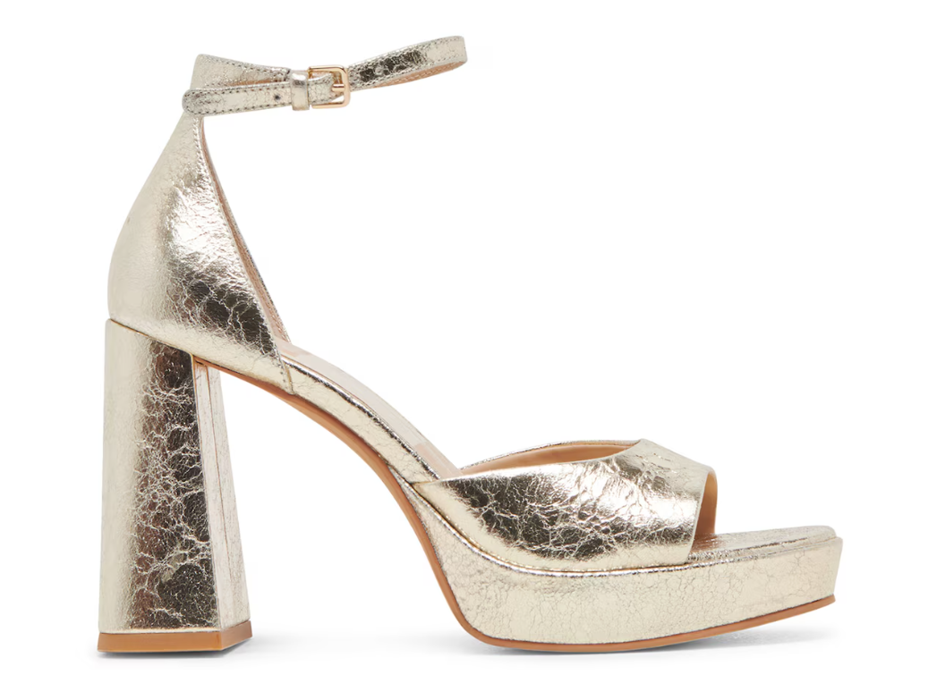 Pandro Sandal in Distressed Platinum DOLCE VITA