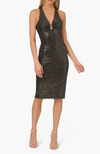Adrianna Papell Black/Silver Mini Dress Adrianna Papell