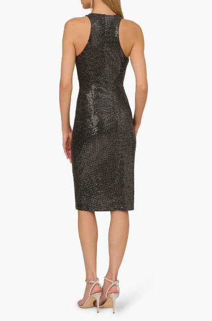 Adrianna Papell Black/Silver Mini Dress