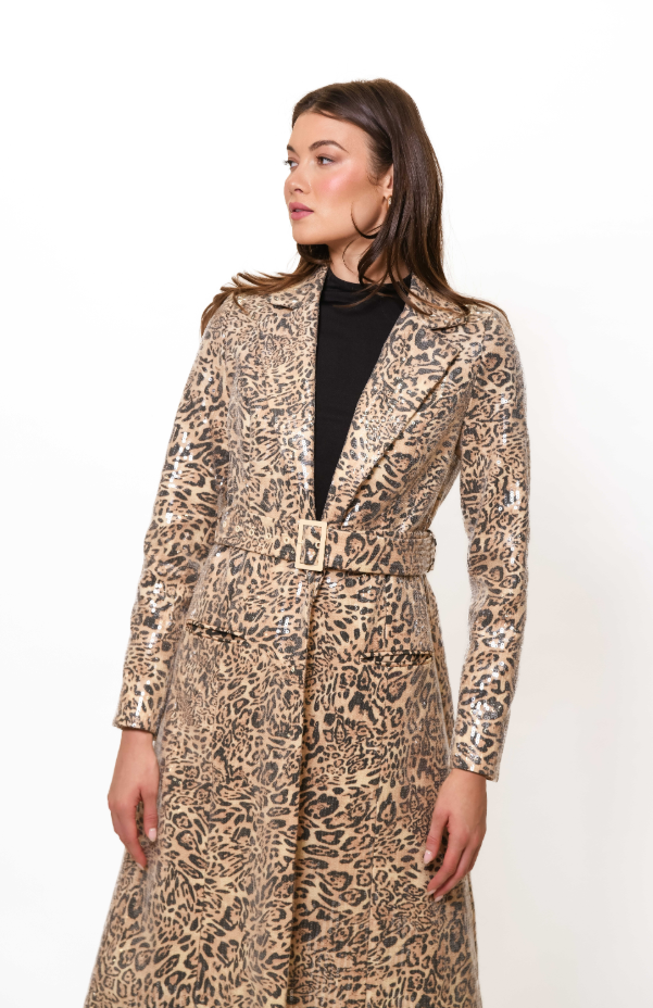 HUTCH Hana Coat in Leopard Hutch