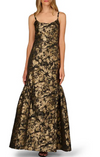 Aidan Mattox Black/Gold Evening Gown