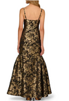 Aidan Mattox Black/Gold Evening Gown