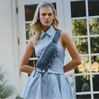 HAMMITT Charles Crossbody in Nautical Navy/Silver