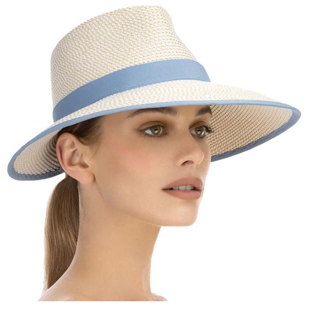 ERIC JAVITS Suncrest Hat in Blue Mix