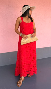 LLVN Red Long dress