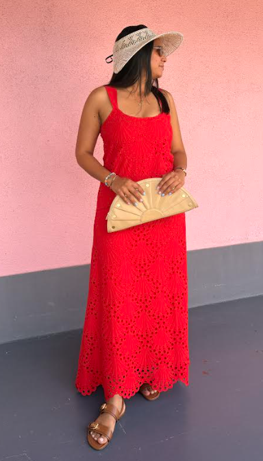 LLVN Red Long dress