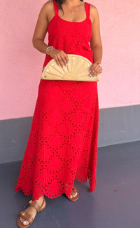LLVN Red Long dress