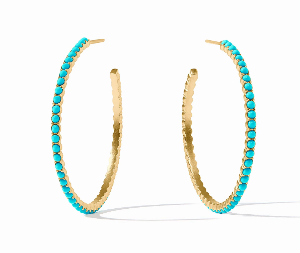 Juliet Hoop Turquoise Blue Large