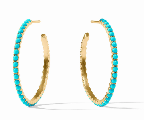 Juliet Hoop Turquoise Blue Medium