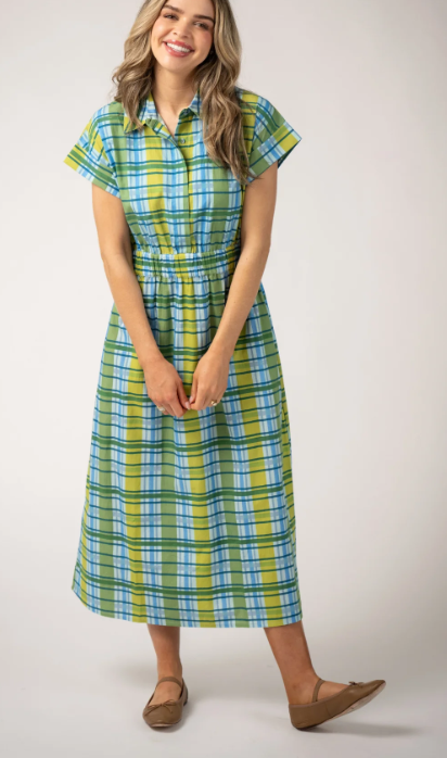 B&R Lisa Dress in Mystic Plaid