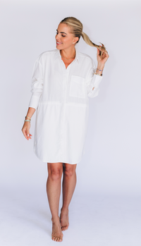 HANCOCK Houston Dress Tocuyo White