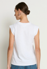 NATION Patti Muscle Tank in Optic White