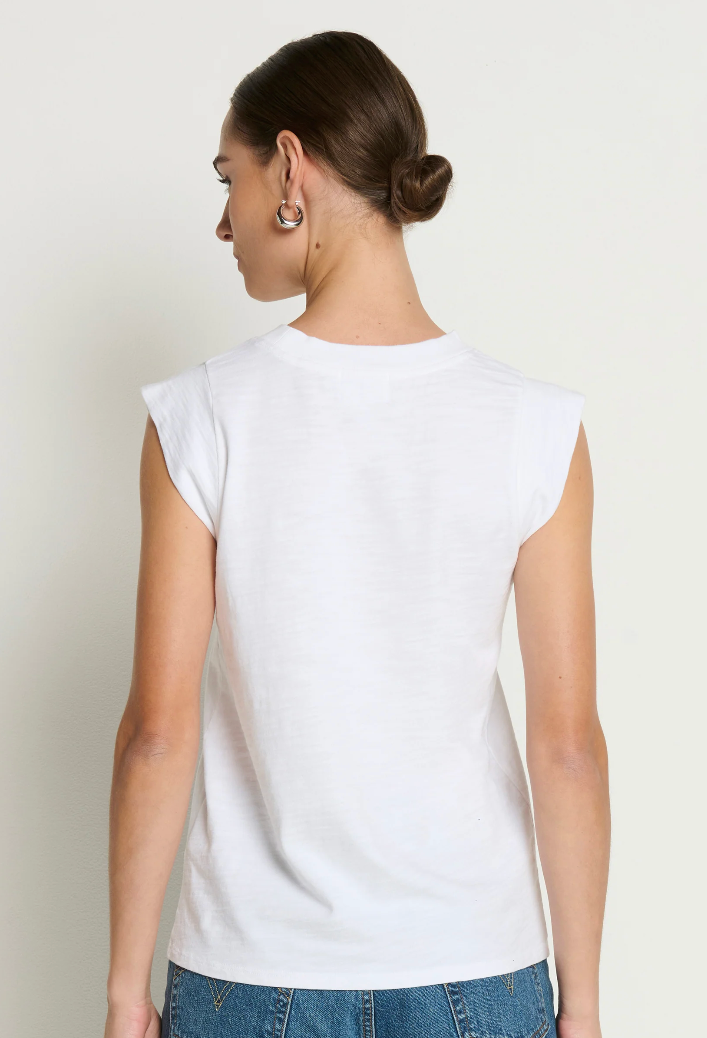 NATION Patti Muscle Tank in Optic White