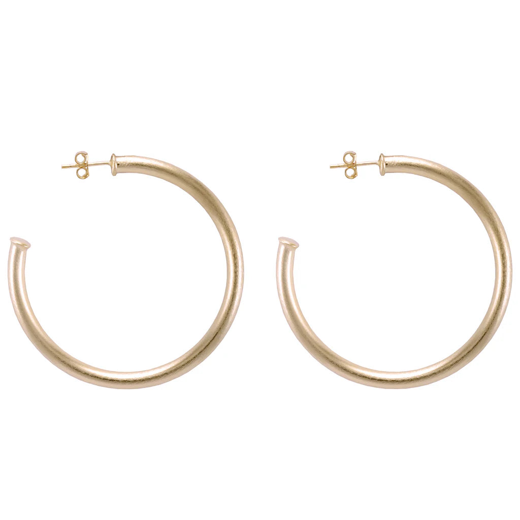 SF Small Favorite Hoops in Champagne Sheila Fajl