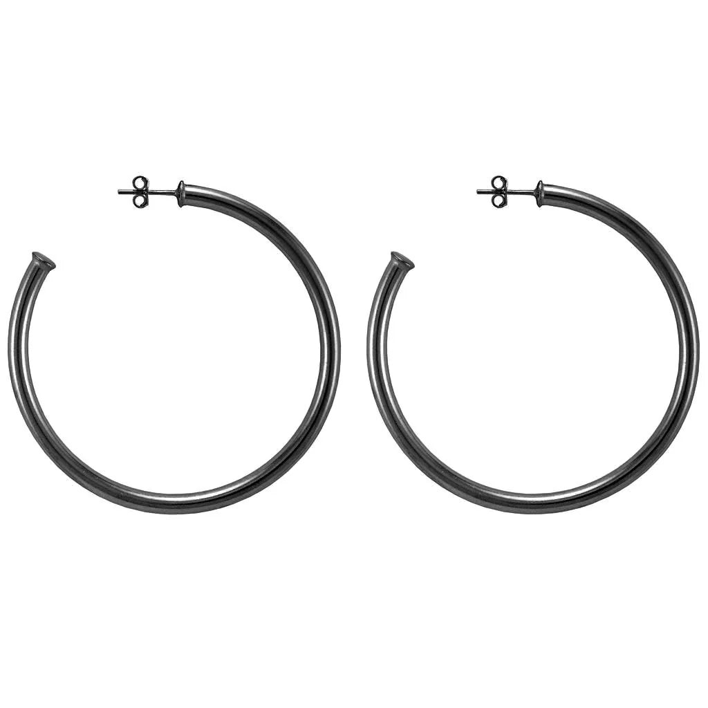 SF Small Favorite Hoops in Gunmetal Sheila Fajl