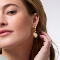 Julie Vos Solara Hoop & Charm Earring-Iridescent Clear Crystal-OS