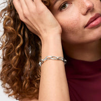 JULIE VOS Solara Link Bracelet in Silver