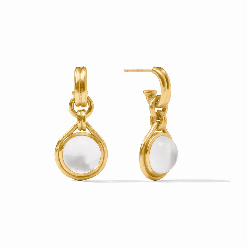 Julie Vos Solara Hoop & Charm Earring-Iridescent Clear Crystal-OS