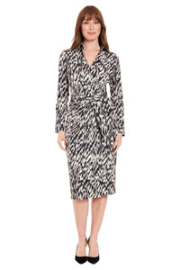 LT Faux Wrap Tie Dress London Times