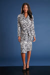 LT Faux Wrap Tie Dress London Times