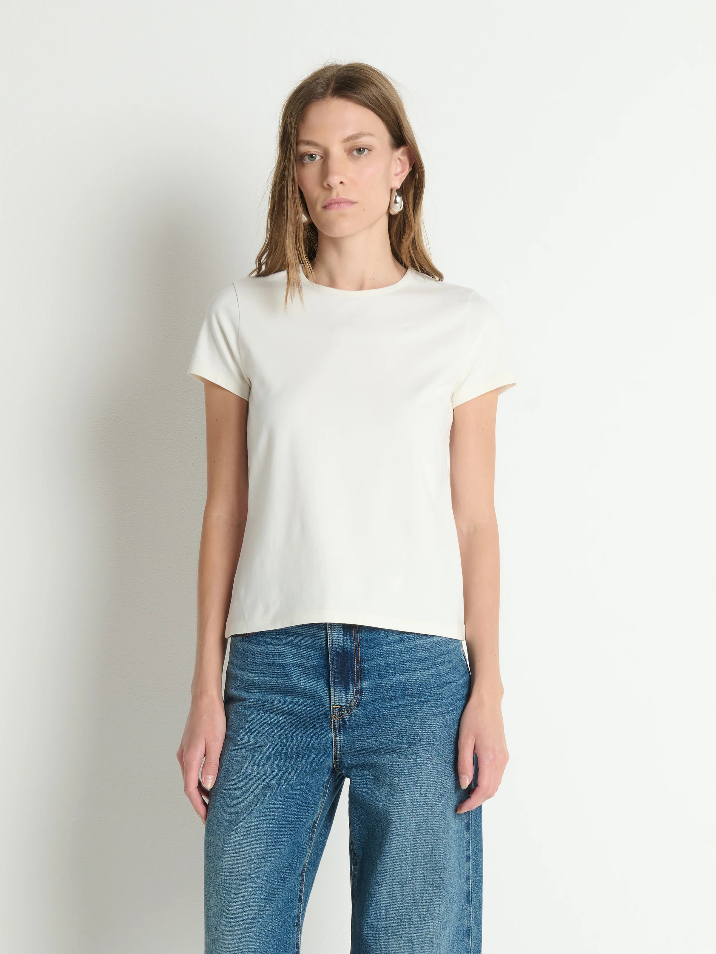 NATION Tavi Crew Neck in Porcelain