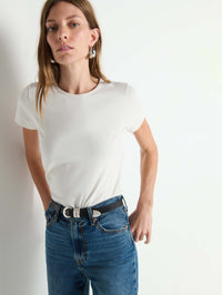 NATION Tavi Crew Neck in Porcelain