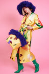 Abstract Long Yellow Coat Jayley Collections