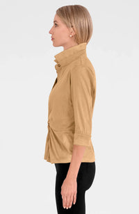 GRETCHEN SCOTT Twist n Shout Top in Khaki