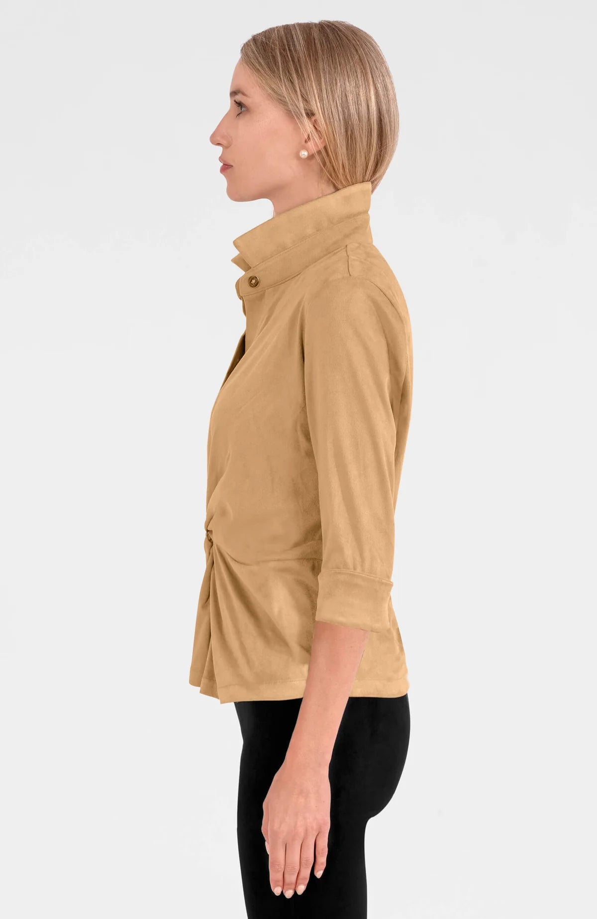 GRETCHEN SCOTT Twist n Shout Top in Khaki