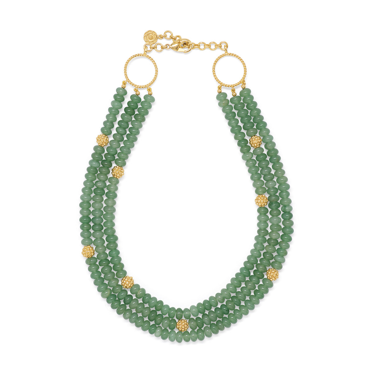CDW Triple Strand Necklace in Meadow Jade Capucine De Wulf