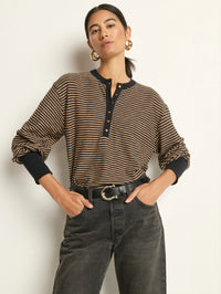 NATION Victoria Henley in Cocoa Stripe