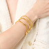 Julie Vos Wave Bangle in Gold