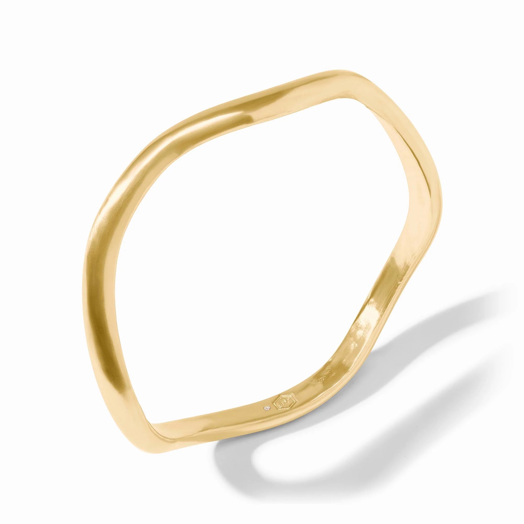 Julie Vos Wave Bangle in Gold