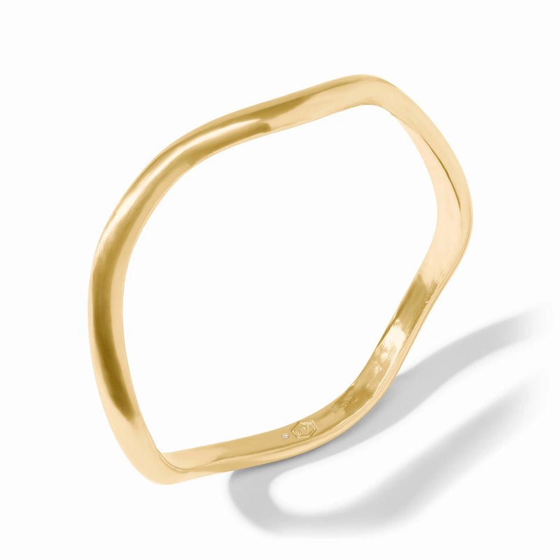 Julie Vos Wave Bangle in Gold