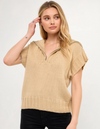 Zip Mock Neck Sweater ENGLISH FACTORY