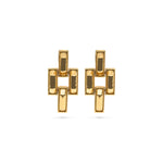 Pathway Post Small Link Earrings - Gold