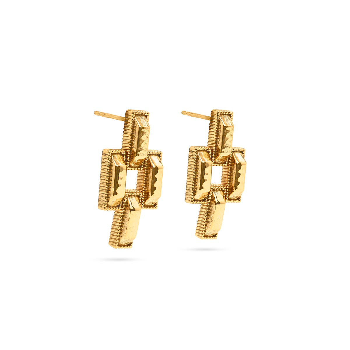 Pathway Post Small Link Earrings - Gold Capucine De Wulf