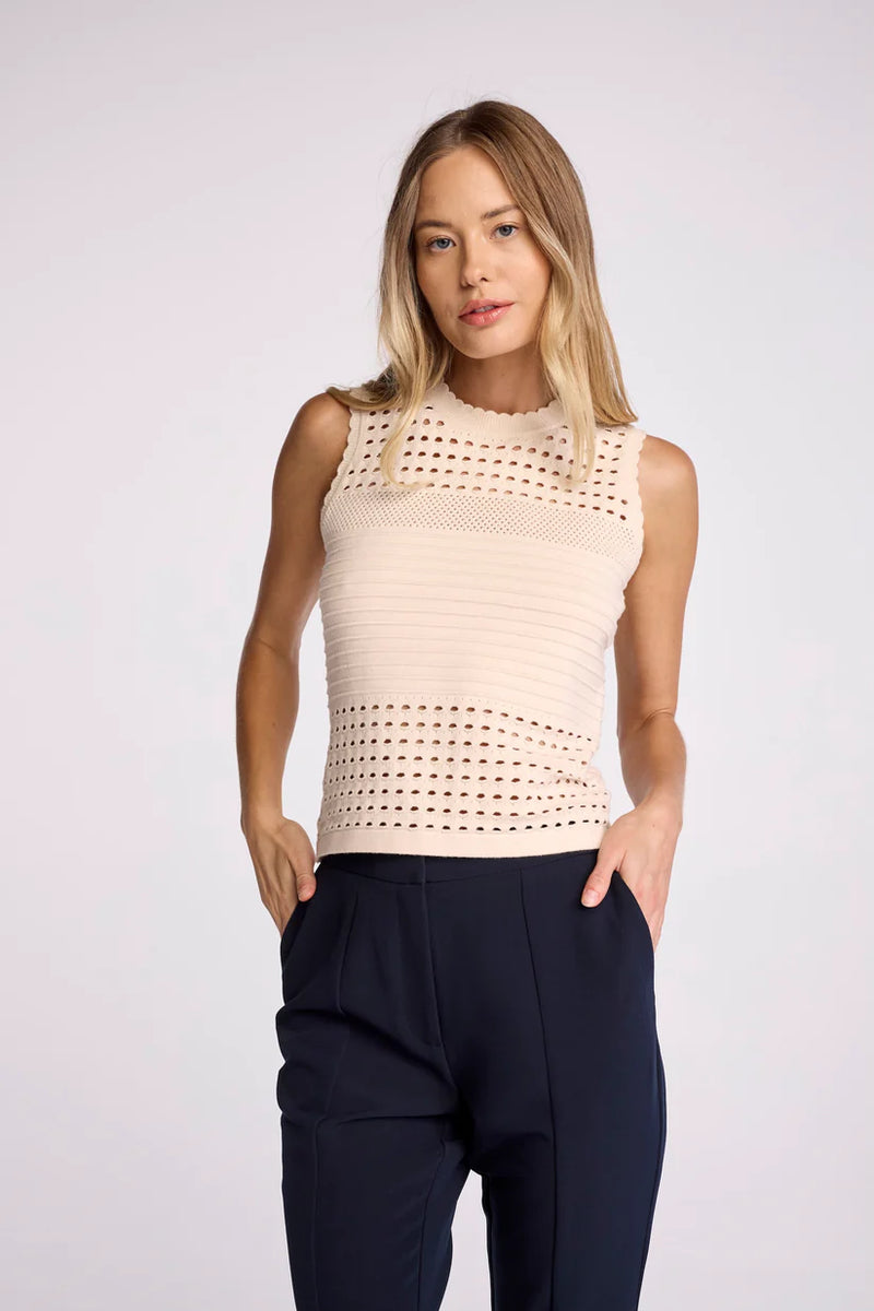 Sundays Zane Sweater Tank in Cream